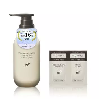 ELECTRON Synchro Shampoo Femme FOR SCALP 300 мл с пробником для женщин Scalp Wavy Section ends Scalp care For respectful hair [Официальный]