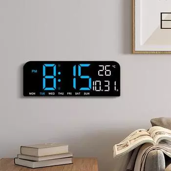 Электронный будильник. Разборчивый светодиодный экран. Ночник. 4 регулируемые лампы. Отображение времени, температуры и влажности. Утренний будильник для студентов. оранжевый