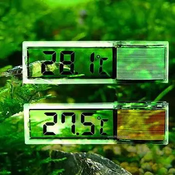 Electronic Fish Tank Temperature Waterproof Aquarium Thermometer Digital LCD Fish Turtle Temp Aquarium Control Accessories золотой