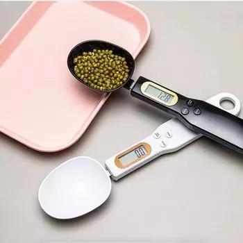 Electronic Mini Measuring Spoon Kitchen Digital Scale for Milk Coffee Scale Pet Food FeedingScale Kitchen Tool белый
