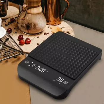 Electronic Weighing Scale Digital with Timer Mini Portable Practical Stable Espresso