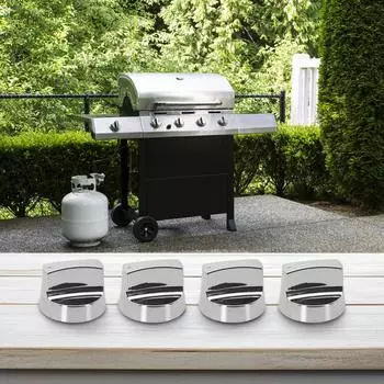 Electroplated Grill Knobs 4 Pack of Replacement Accessories for Gas Grills Without base