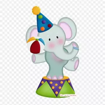 Elefante De Circo Animado Клоун Цирк Термоперенос Печать Виниловые Нашивки Наклейки для Одежды Аппликации Сделай Сам Моющиеся Нашивки