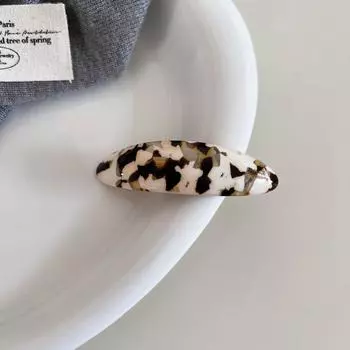 Elegant Acetate Hair Clip French Clips Hairgrip Colorful Oval Geometric Barrettes Hairpin Women Hair Accessories