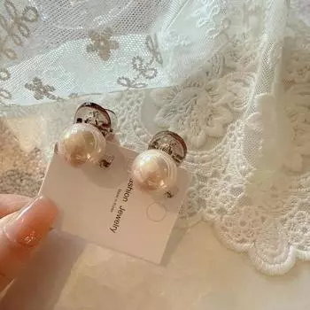 Elegant Acrylic Pearl Hair Clips Set, Playful Bangs Clip for Women, Premium Hair Claw Clips with Pearl Accents, Hair Accessories