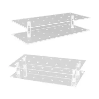 Elegant Acrylic Stand for Mini Cakes Lollipop Display Holder Square Candy Table Display Rack Acrylic Cake Display Stand X3UC