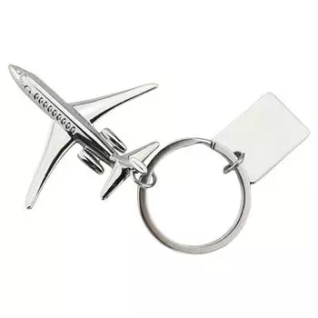 Elegant Aircraft Keyring with Intricate Engraving Finish Creative Aircraft Keychain for Everyday Use and Car Decor бежевый