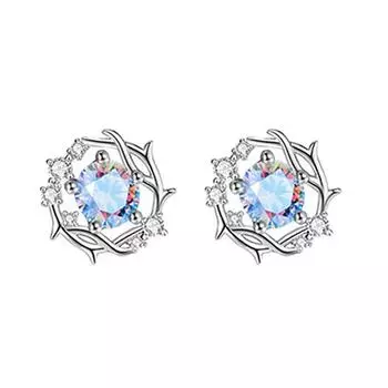 Elegant All the Way Deer Has You Snowflake Ear Stud Women s Trendy Ornamental Stone Earrings Niche High Sense Ear Rings