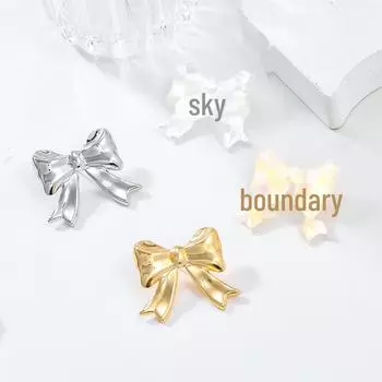 Elegant Alloy Bow Earrings for Women - Summer European & American Style Party Jewelry золотой