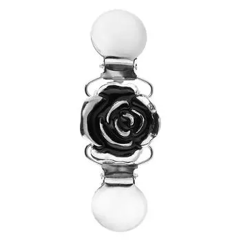 Elegant Alloy Plating Collar Clip Flower Pattern Brooch Jewelry Gift