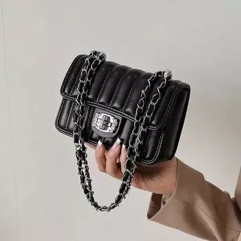 Элегантная и универсальная женская сумка через плечо с мягкой цепочкой, ароматная, квадратная, маленькая, многослойная