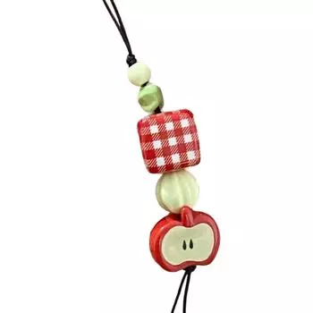 Elegant Apples Charm Bag Pendant 3D Fruit Shape Key Ring Portable Bag Decoration Fashionable Handbag Charm Accessories