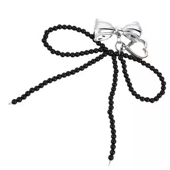 Elegant Black Bows Keyring Fashionable Key Holder Bowknot Keychain Alloy Charm Bag Pendant For Handbags And Backpacks чёрный