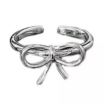 Elegant Bowknot Rings Adjustable Open Rings Bow Finger Rings Decoration Handmade Jewelry Stylish Accessory for Parties 3