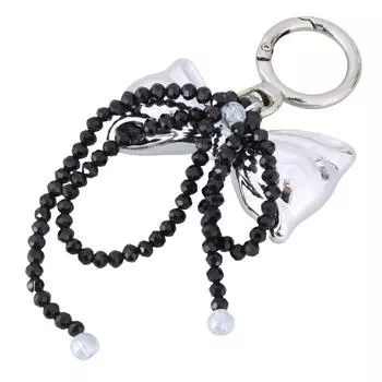 Elegant Bowtie Crystal Bead Phone Charm Fashion Bowknot Pendant Keychain Stylish Bag Accessory for Women and Girls