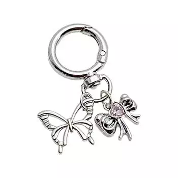 Elegant Butterfly Bows Shaped Keyring Versatile Fashion Accessory for Women Bag Pendant Phone Charm and Keychain 2