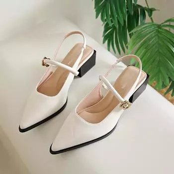 Elegant daily casual sandals women s spring new retro one-word strap fashionable versatile Mary Jane shoes 35