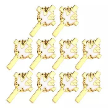 Elegant Dove Cross Lapel Pin Unique Dove Crosses Brooch Adornment Individualized Badge Pin for Daily Wear белый