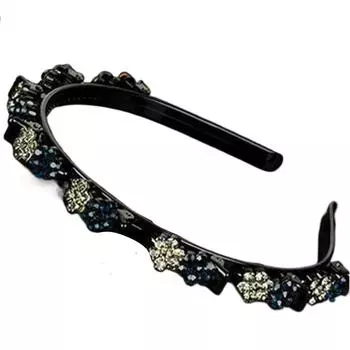 Elegant Hair Bands with Clips Plum Blossom Shiny Flower Hair Hoop Gifts