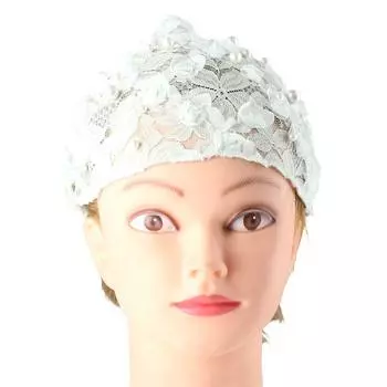 Elegant Headwear Mesh Non Slip Pearl For Girls Korean Head Wrap Lace Headband Women Hairbands Flower