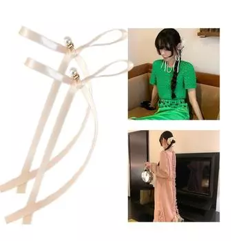 Элегантные серьги с имитацией жемчуга, длинные ленточные серьги-капли с бантом для женщин, эстетичные серьги-гвоздики для свадебной вечеринки розовый