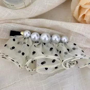 Elegant lace head flower temperament hair clips female back of the head senior sense tie spring clip ponytail buckle new