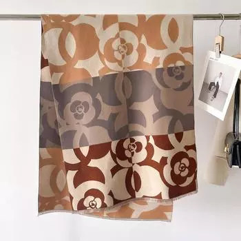 Elegant Ladie Cashmere Long Scarf Autumn Winter Thick Warmth Double Sided Tassel Shawl Coldproof Windproof Blanket Scarf Bufanda 66X186cm