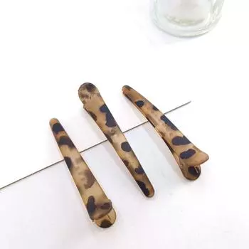 Elegant Leopard Print Hairpin Frosted Duckbill Hairpin Fashionable Side Bangs Big Hairpin Ladies Hair Accessories