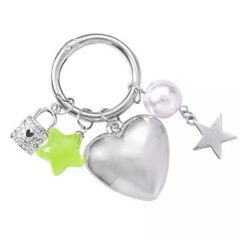Elegant Love Heart Pendant Star Keychain Charm for Women Ladies Bags and Backpack Accessory Gifts for Any Occasions