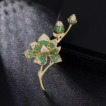 Elegant Magnolia Luxury Temperament Brooch Women s High-end Flower Delicate Brooch Suit Sweater Pin Fixed Accessories