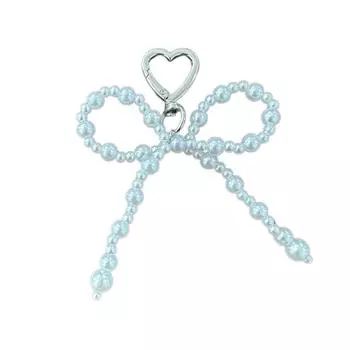 Elegant Pendant Keychain Stylish Phone Chain Bag Accessory Multifunctional Phone Pendant Beaded Bowknot Pendant for Bag W