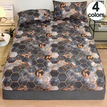 Elegant Polyester Brushed Bed Fitted Sheet - Luxurious Feel, Easy Care, Twin/Full/King/Queen Size 90x200cm(35x79 in)