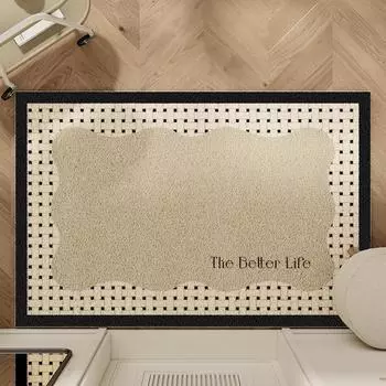 Elegant Retro Style Welcome Entrance Doormat Anti-slip PVC Floor Mats for Entryway Porch Hallway Home Decor Dust Removal Carpet 40x60cm