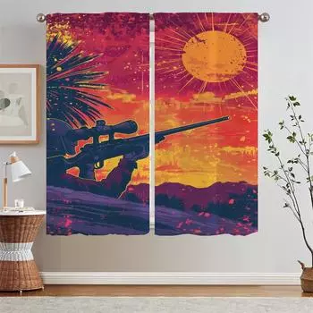 Элегантные шторы для спальни, занавески для кухни, украшения гостиной, розовые шторы, комплект из 2 предметов, жалюзи, кудри, жалюзи, тюль W50xH70cmx2pcs-CL