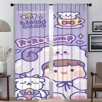 Elegant Room Curtains for Camera RORO JUMP Blackout Curtain Shades Home Interior Curtains 2 Pieces Partition Living Kitchen W50xH70cmx2pcs-CL