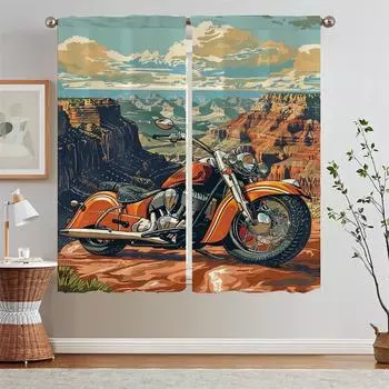 Элегантные шторы для комнаты по акции Бесплатная доставка Винтажный локомотив Современное украшение для дома Подхваты для штор Шторы-жалюзи Щупальца W50xH70cmx2pcs-CL