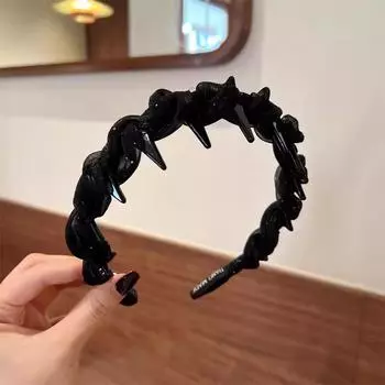 Elegant Sparkling Chiffon Hair Hoop Tie Korean Irregular Handmade Hairbands for Women Headwear Sweet Fairy Bridal Hair Accessories черный оливковый