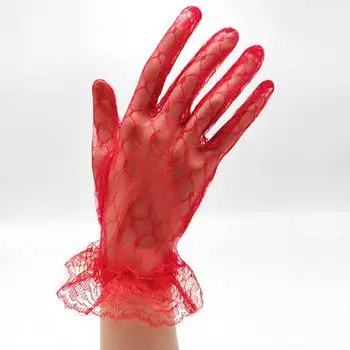 Элегантный стиль кружевные ажурные перчатки женские черные красные белые короткие кружевные свадебные перчатки свадебные аксессуары перчатки 2021 Новинка