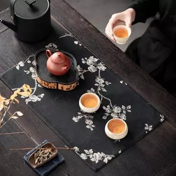 Elegant Tea Cup Cushion Light Luxury Tea Table Cloth Comfortable Heat Insulation Cushion Office Style A