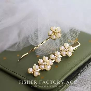 Elegant Vintage Pearl Flowers Hairpins Women Girls Hair Clips Pins Barrettes Accessories Hairgrips Headdress Headwear Ornament