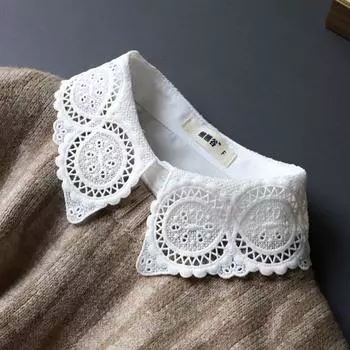 Элегантная белая рубашка с искусственным воротником, женская шифоновая съемная рубашка с воротником для женщин, женская блузка с воротником-лацканом, искусственный воротник