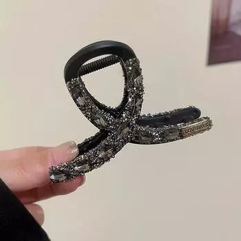 Elegant Women Crystal Hair Claw Crab Clips for Lady Rhinestone Hair Clip Luxurious Hair Accessories Clamps Ponytail Hairpins