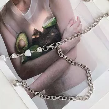 Элегантный женский пояс с жемчугом, женское платье для девочек, украшение на талию в виде сердца, цепочка с жемчугом, пояс, свадебные аксессуары as the picture