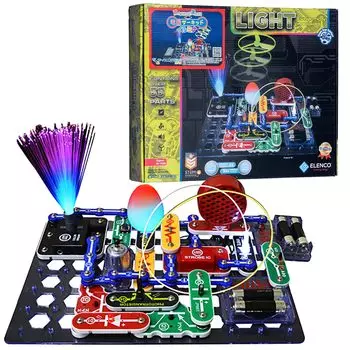 Elenco Snap Circuits Cyber Circuit Illumina Авторизованное японское руководство по экспериментам включено Игрушка для изучения принципов работы электричества и электронных схем