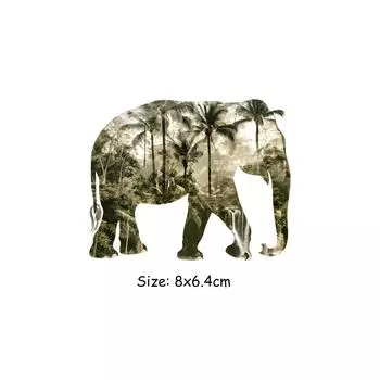 Elephant Forest Термопереводные виниловые наклейки для одежды Diy Parches Ropa T-Shirt Термопресс Аппликация Толстовки Индивидуальный дизайн Нашивки