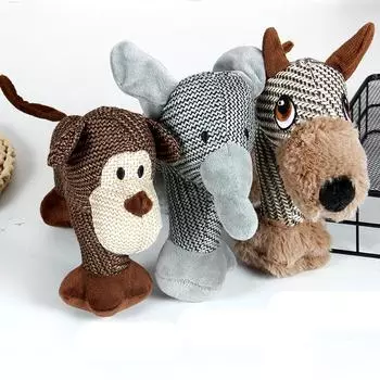 Elephant, monkey, dog, sheep, animal plush toy, dog grinding teeth, sound making toy, pet supplies