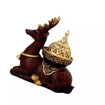 Elephant Statue Incense Burner Censer Incense Holder for Desk Home Decor 11.5x5.5x12.5cm