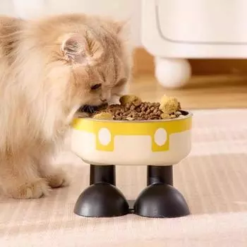 Elevated Cat Bowls Stainless Steel Pet Dish with Non-Slip Base Removable Pet Bowls зелёный