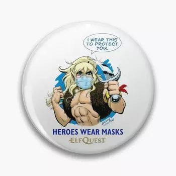 Elfquest Heroes носят маски, мягкие пуговицы, булавка для любовника, ювелирные изделия, шляпа, женский воротник, модный подарок, забавный мультяшный металлический значок, одежда
