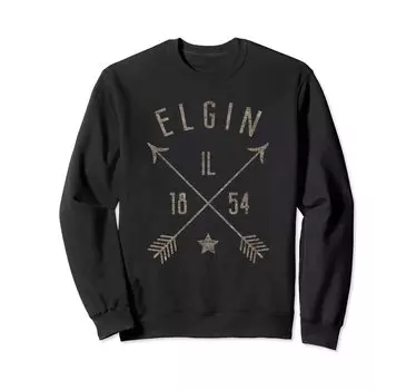 Elgin IL Винтажный потертый бохо-стиль Home City Толстовка